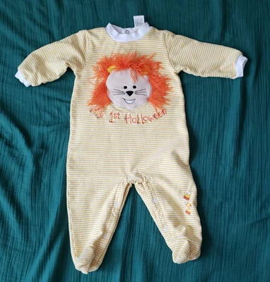 Starting Out Bebé Amarillo Footie León 'Mi 1er Halloween' - Talla 9 Meses - De Colección Foto 1 de 4