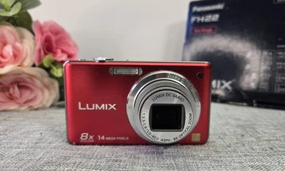 Panasonic Lumix DMC-FH22 (Red/Rouge) Digital Camera 14 MP (No USB Cable) Working - Image 1 of 4