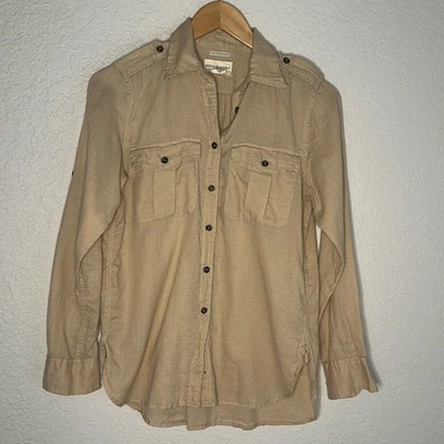 Vintage RL Denim & Supply Tan Expedition Safari Button Up Shirt Neutral Vacation - Image 1 of 4