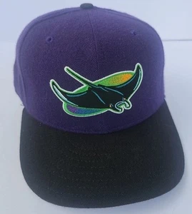 Cappello vintage Tampa Bay Devil Rays aderente 7 3/8 New Era Diamond 5950 100% lana USA - Foto 1 di 12