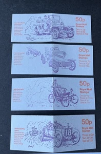 GB Stamp Booklets Folded 50p. Vehicles. X4. MNH. Complete. - Picture 1 of 5