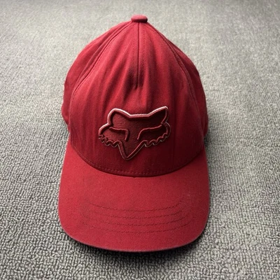 Chapéu Fox Racing adulto tamanho único vermelho boné ajustável casual masculino - Imagem 1 de 4