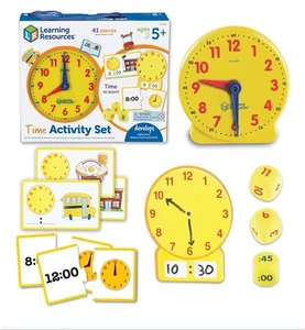 Learning Resources Kids Time Activity Set 41 Pieces, Ages 5+ Clock Learning Set - Picture 1 of 13