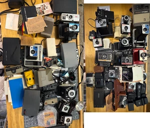 Lot of 35+ Vintage Cameras And accessories *PARTS ONLY* *UNTESTED*AS IS* - Picture 1 of 17