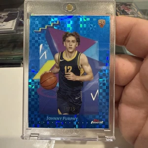 2025 Topps Finest Johnny Furphy Blue X-Fractor Refractor Rookie /75 🔥 Pacers - Picture 1 of 2