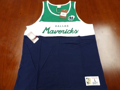 NWT MITCHELL & NESS NBA DALLAS MAVERICKS TANK T-SHIRT SIZE L - Image 1 of 4