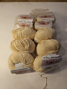 Bristol Yarn Gallery Somerset 10x 50 g #100/#1048 hilo 15 % seda/85 % algodón Pima - Imagen 1 de 2