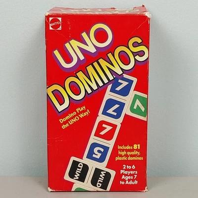Vintage 1994 Uno Dominos Mattel All Pieces Included - No Instructions Included - Image 1 of 4