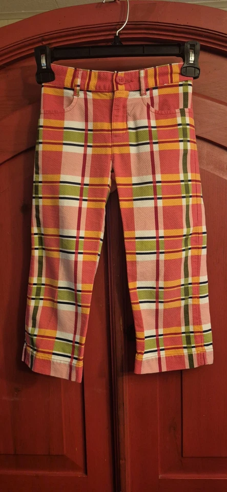 Pantalones Gymboree Niñas 8 Multicolor Primavera Cuadros 100% Algodón Rosa Verde LEER Foto 1 de 4