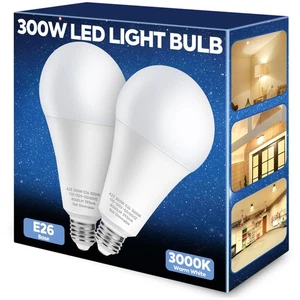 300W Equivalent LED Light Bulb, 4060LM Super Bright A23 LED Bulb, Warm White ... - Picture 1 of 7