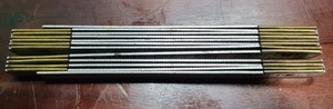 Vintage 6' LUFKIN Nr. 1206 ALUMINIUM MIT MESSINGGELENKEN ZOLLSTOCK METALL 72" ZOLLSTOCK USA - Bild 1 von 11