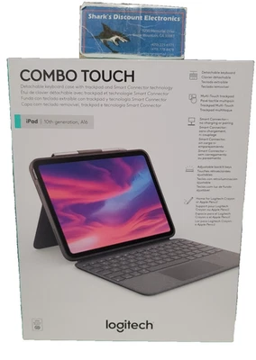Logitech Combo Touch Keyboard Case for Apple iPad 10th Gen & A16 Oxford Gray - Image 1 of 3