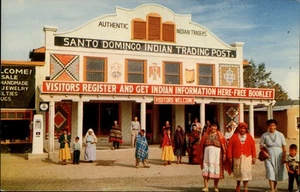 New Mexico Santo Domingo Indian Trading Post NM Postcard - Picture 1 of 2