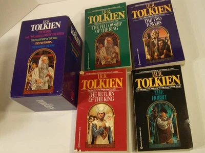 JRR Tolkien  / The Hobbit and Complete Lord Of The Rings Vintage 1982 MM PB - Image 1 of 4