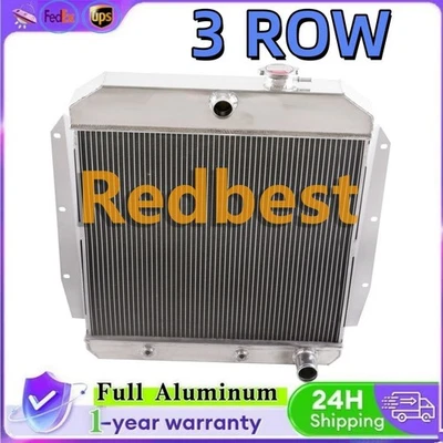 Aluminum 3Row Radiator #5559 For 1955-1956-1957-1958-1959 Chevrolet Pickup Truck Foto 1 de 4