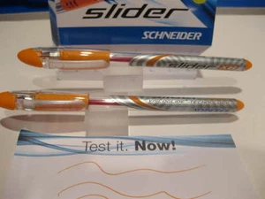 2 BOLÍGRAFOS SCHNEIDER SLIDER NARANJA VISCOGLIDE - ESCRITURA SUAVE, SECADO RÁPIDO - XB 1,4MM - Imagen 1 de 1