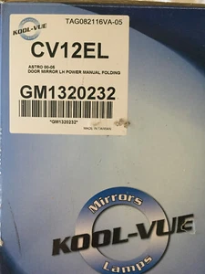 KOOL-VUE ORIGINAL EQUIPMENT STYLE REPLACEMENT MIRROR CV12EL ASTRO 00-05 DOOR MIR - Picture 1 of 2
