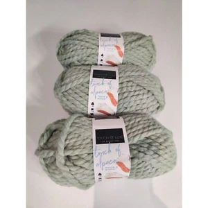 Touch Of Alpaca Thick & Quick Lion Brand Yarn Jumbo 7, Sage, 3 Pack Lot - Bild 1 von 10