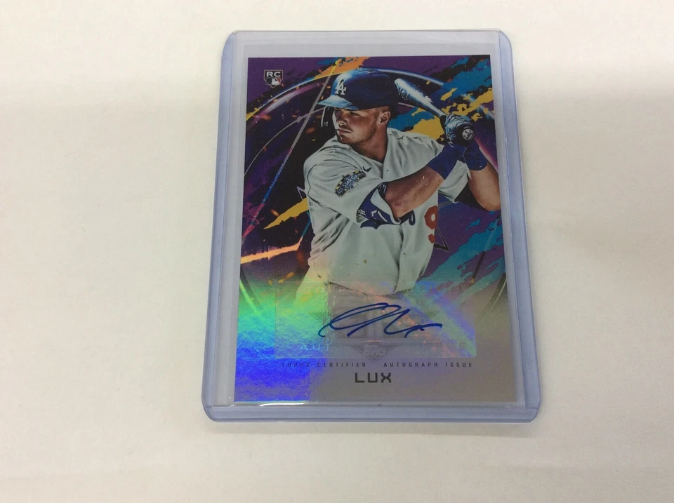 2020 Topps Fire Baseball Gavin Lux Fire Autograph Card #21/50 Signed FA-GL - Image 1 of 4
