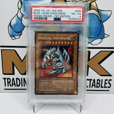 Yu-Gi-Oh Magic Ruler 1ª Edición Blue-Eyes Toon Dragon MRL-000 PSA 4 Raro 2002 Foto 1 de 4