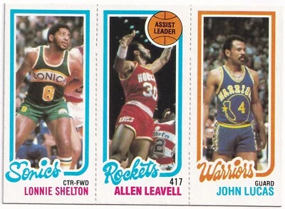 1980-81 Topps #96 104 231 Lonnie Shelton Allen Leavell John Lucas - Image 1 of 4