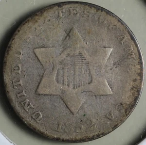 1852 3-Cent Silver T1 Good ***RARE DENOMINATION*** - Picture 1 of 2
