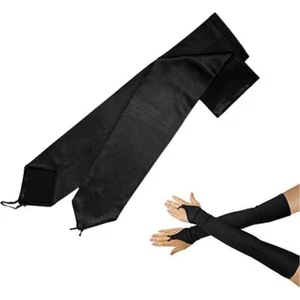Dress Performance Party Long Gloves Fingerless Gloves Seamless Mitten - Picture 1 of 7