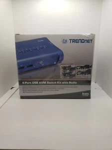 NEW TRENDnet TK-409K 4-Port USB KVM Switch with Audio - Afbeelding 1 van 5