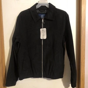 Chaqueta de trabajo de pana con cremallera completa George para hombre talla S negra nueva con etiquetas - Imagen 1 de 9