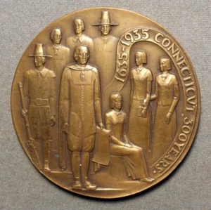 Connecticut, 300 años, 1635 - 1935 (colonos originales) tres siglos de se - Imagen 1 de 2