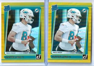 (2) Hunter Long 2021 Donruss Premium #301 Rating Rookie Gold Holo Lot/Set - Bild 1 von 1