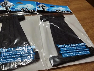 Lote de 2 NEGRO Vista Tuff-Lite ArmGuard Tiro con Arco Caza NUEVO Foto 1 de 3