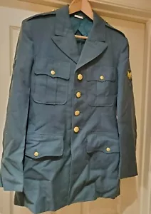vintage 1958 captain army green dress military 35l wool jacket & hat vietnam war - Picture 1 of 10
