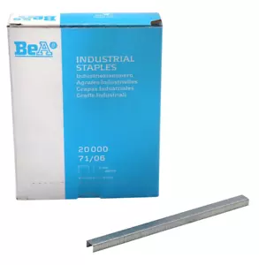 18 cajas grapas BeA 71/6 1/4" para grapadora 21671B y 21671B-ALM, 20.000 por caja - Imagen 1 de 1