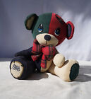 Precious Moments Colton Doll Patchwork Corduroy Jointed Teddy Bear 12” 1998