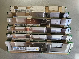 LOT OF 6 - TESTED - M395T2953CZ4 Samsung (1x1GB) PC2-5300 DDR2-667, ECC DIMM - Picture 1 of 3