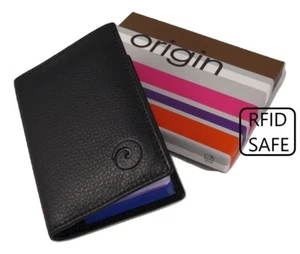BOXED Mala Leather credit card holder RFID mens new 610 5 black ID holder RFID - Picture 1 of 6