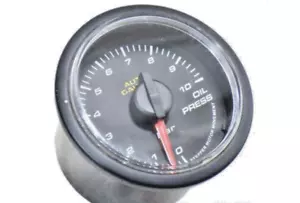 FCFS! Auto Gauge Oil Pressure Meter Black 52mm White LED 348 Series Clear Lens - Picture 1 of 8