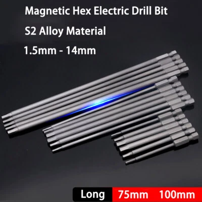 Extra Long Hex Key Allen Bit Quick Change Connect Impact Driver Power Drill Bit - Image 1 of 4