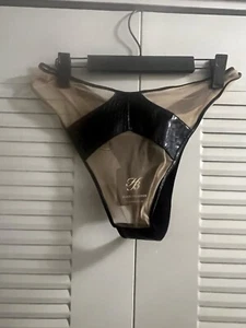 NWT ~ Honey Birdette Chhaya Black Brief Panty Size M - Picture 1 of 4