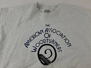 Vintage American Association Of Woodturners L Heather Grey Sweater Long sleeve - Picture 1 of 11
