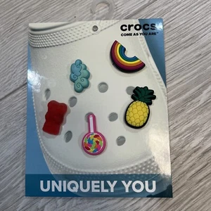 Crocs AUTHENTIC Jibbitz Charms 5-Pcs Gummy Bear, Pineapple, Rainbow, Lollipop.. - Picture 1 of 4
