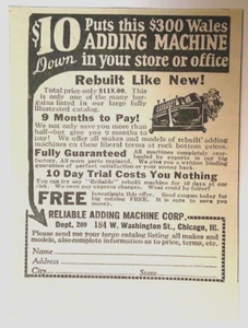 1925 Wales Rebuilt Adding Machine Vintage Magazine Print Ad - Picture 1 of 1
