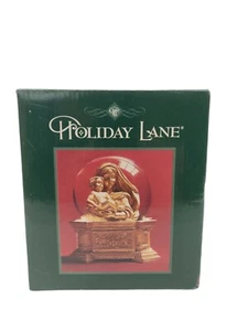 Holiday Lane Musical Water Globe Madonna with Child Hark The Herald Angels Sing - Picture 1 of 12