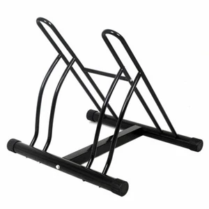 IRONMAX Two Bicycle Bike Stand Racor Garage Floor Storage Organizer Cycling Rack - Picture 1 of 5