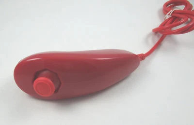 USA SELLER: New RED Nunchuk Nunchuck RVL-004 Compatible for Nintendo Wii Wii U - Image 1 of 4