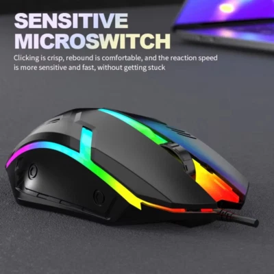 Gaming Mouse Optical USB Wired for Desktop PC Laptop 1000 DPI UK - Image 1 of 3