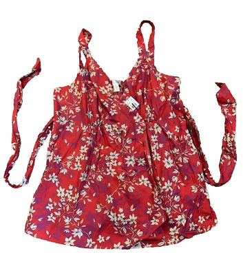 NWT! Motherhood Maternity Summer Smocked Floral Tank Top - Size XL - Image 1 of 4