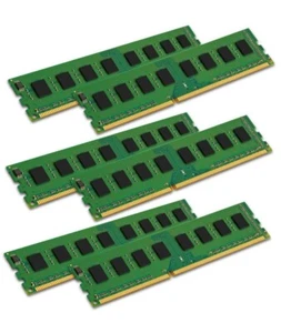 KINGSTON 6x 4GB 24GB PC Desktop RAM DIMM DDR3 1333 Mhz PC3-10600 KVR1333D3N9/4G - Bild 1 von 1