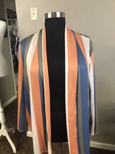 Brand New Cover Up Jacket Size 3X Vibrant Colors Open Front Jacket Lg Sleeves - Picture 1 of 6